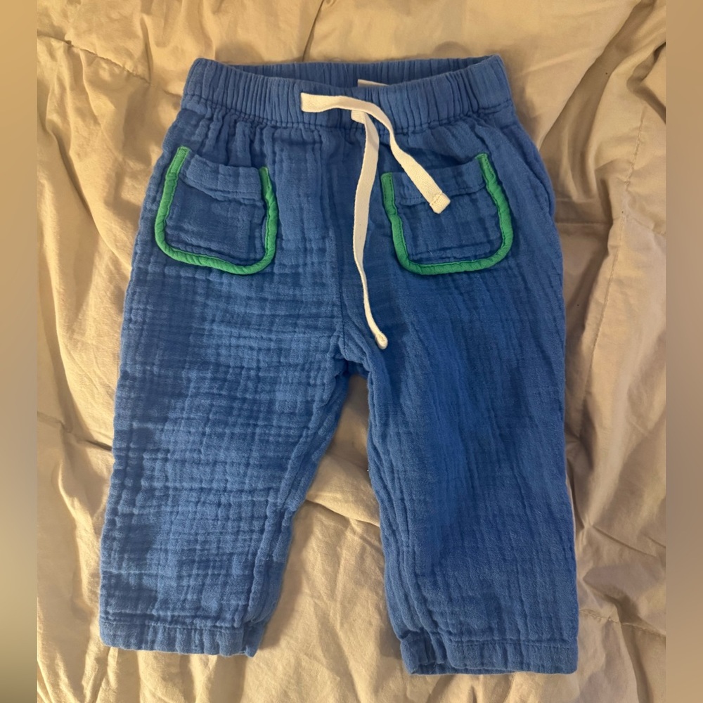 Old Navy Blue Baby Pants with Green Accents